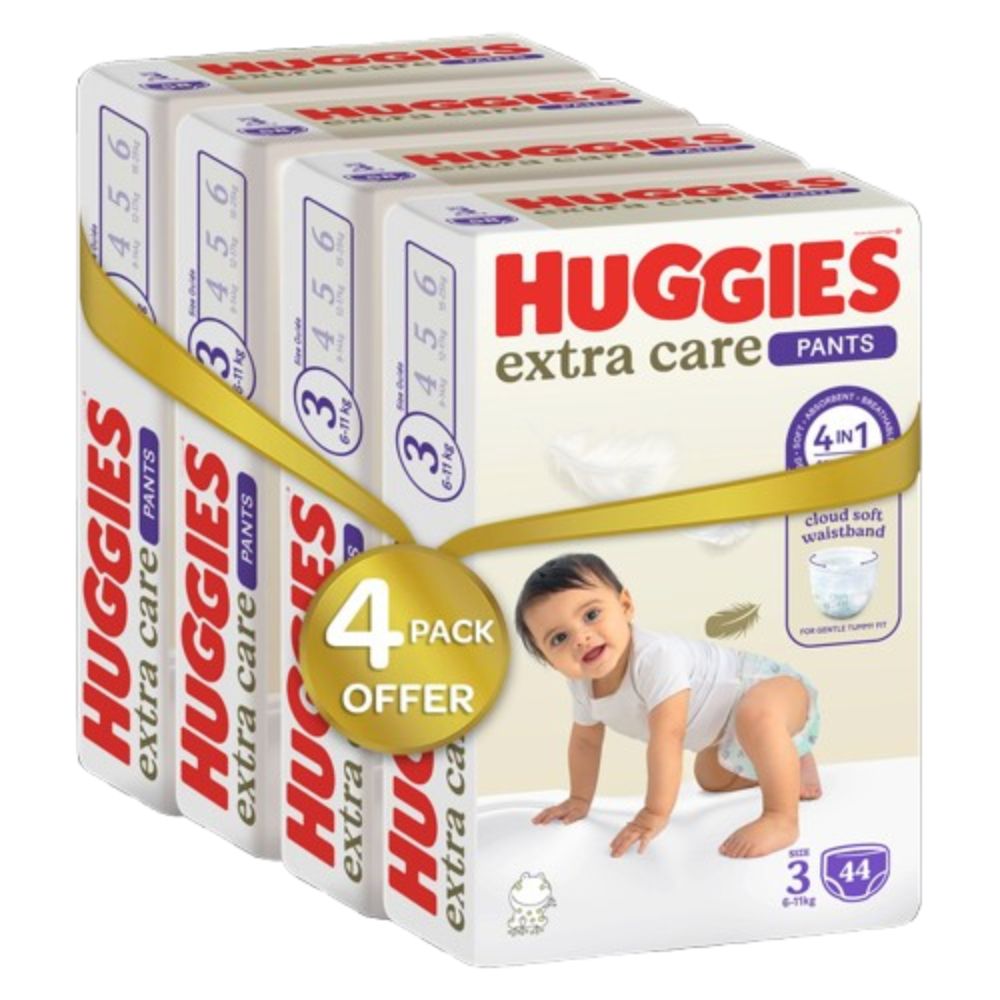 Huggies - Extra Care Culottes, Size 3, 6-11 kg, Super Mega Pack, 176 Diaper Pants