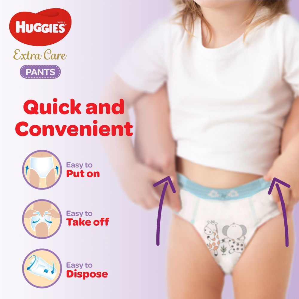 Huggies - Extra Care Culottes, Size 4, 9-14 kg, 36 Diaper Pants