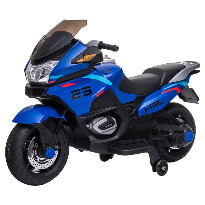 Amsham - Kids Electric Motorcycle Rideon Bike - Blue - 12V