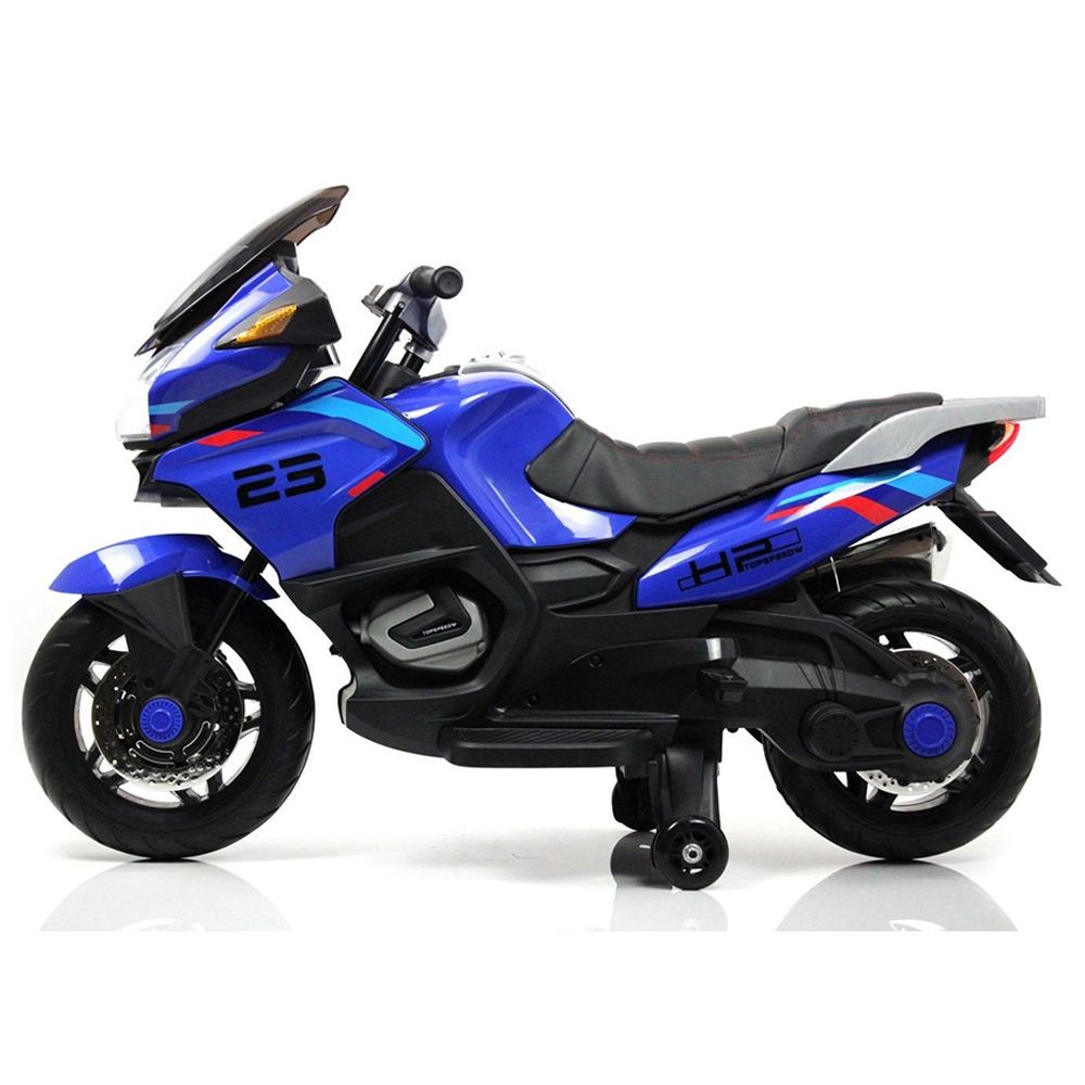 Amsham - Kids Electric Motorcycle Rideon Bike - Blue - 12V