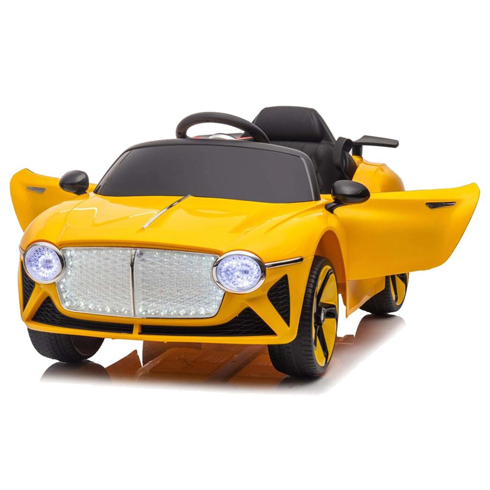 Amsham - Bentley Style Electric Kids Rideon Car - Yellow - 12V