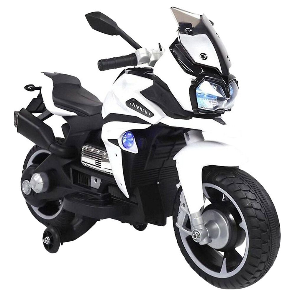 Amsham - Baby Love Kids Rideon Motorcycle - White - 12V