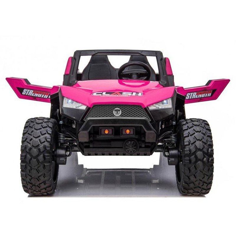 Amsham - Jeep UTV 4X4 Super Buggy Rideon Car - Pink - 24V