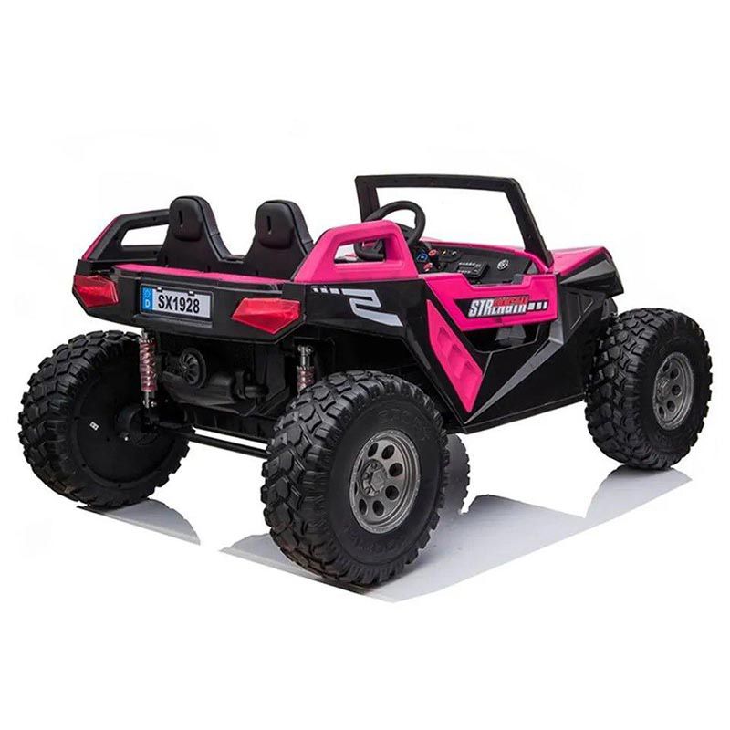 Amsham - Jeep UTV 4X4 Super Buggy Rideon Car - Pink - 24V