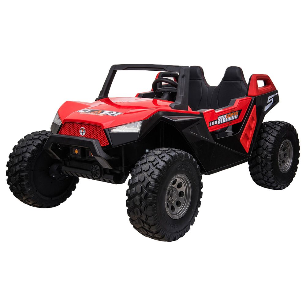 Amsham - Jeep UTV 4X4 Super Buggy Rideon Car - Red - 24V