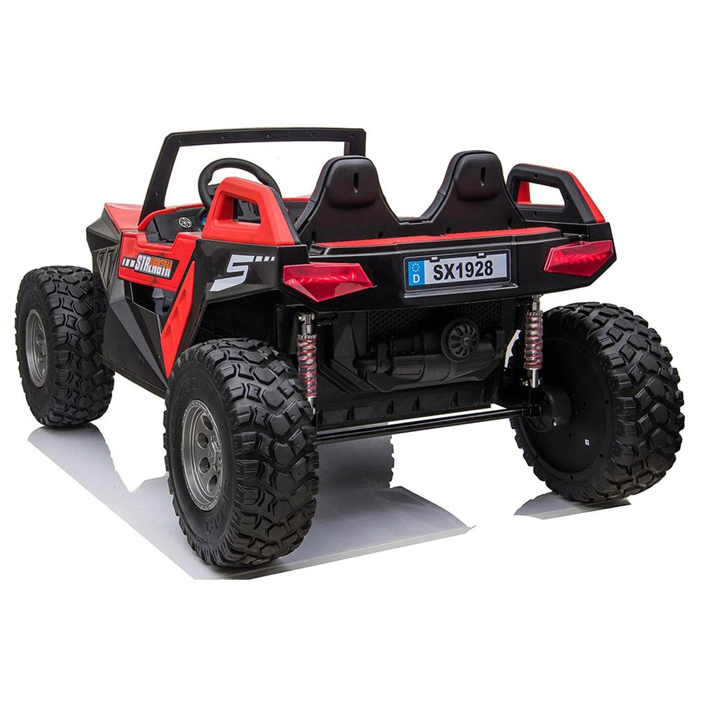 Amsham - Jeep UTV 4X4 Super Buggy Rideon Car - Red - 24V