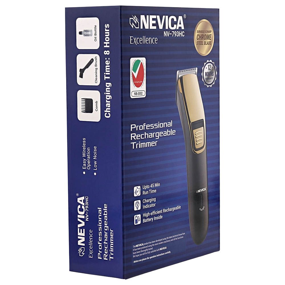 Nevica - Rechargeable Hair & Beard Trimmer NV-793HC - Black