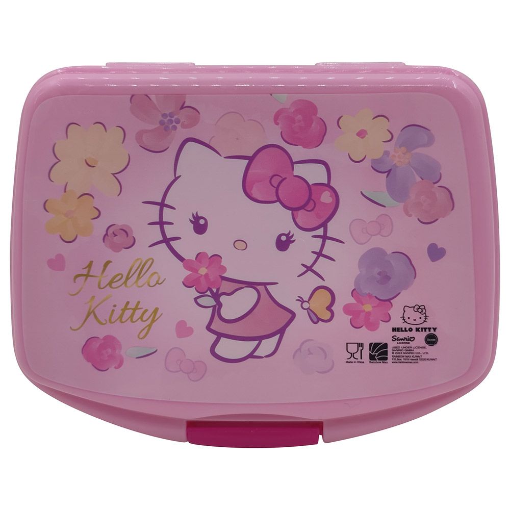 Hello Kitty - 1 Compartemnt PP Lunch Box - Pink