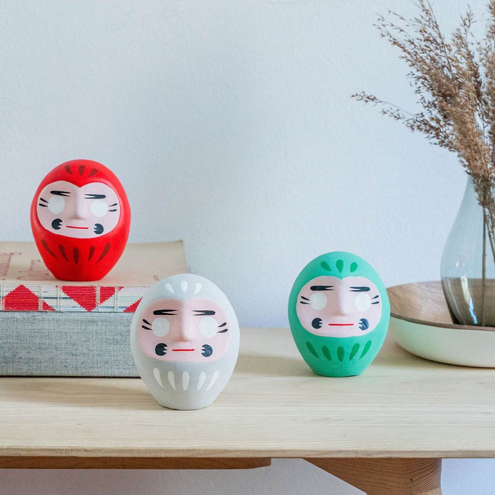 Donkey - Daruma Wish Fulfiller Decor Piece - Red