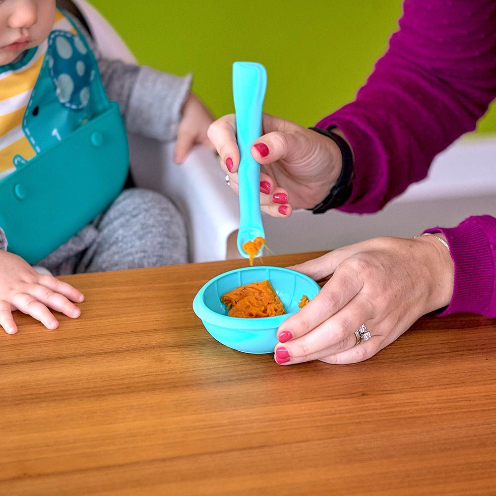 Marcus & Marcus - Silicone Baby First Feeding Set - Blue