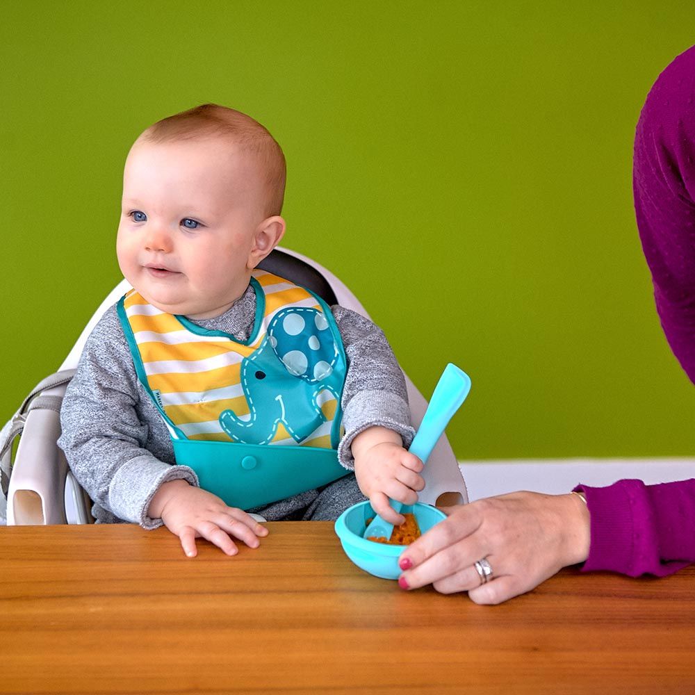 Marcus & Marcus - Silicone Baby First Feeding Set - Blue