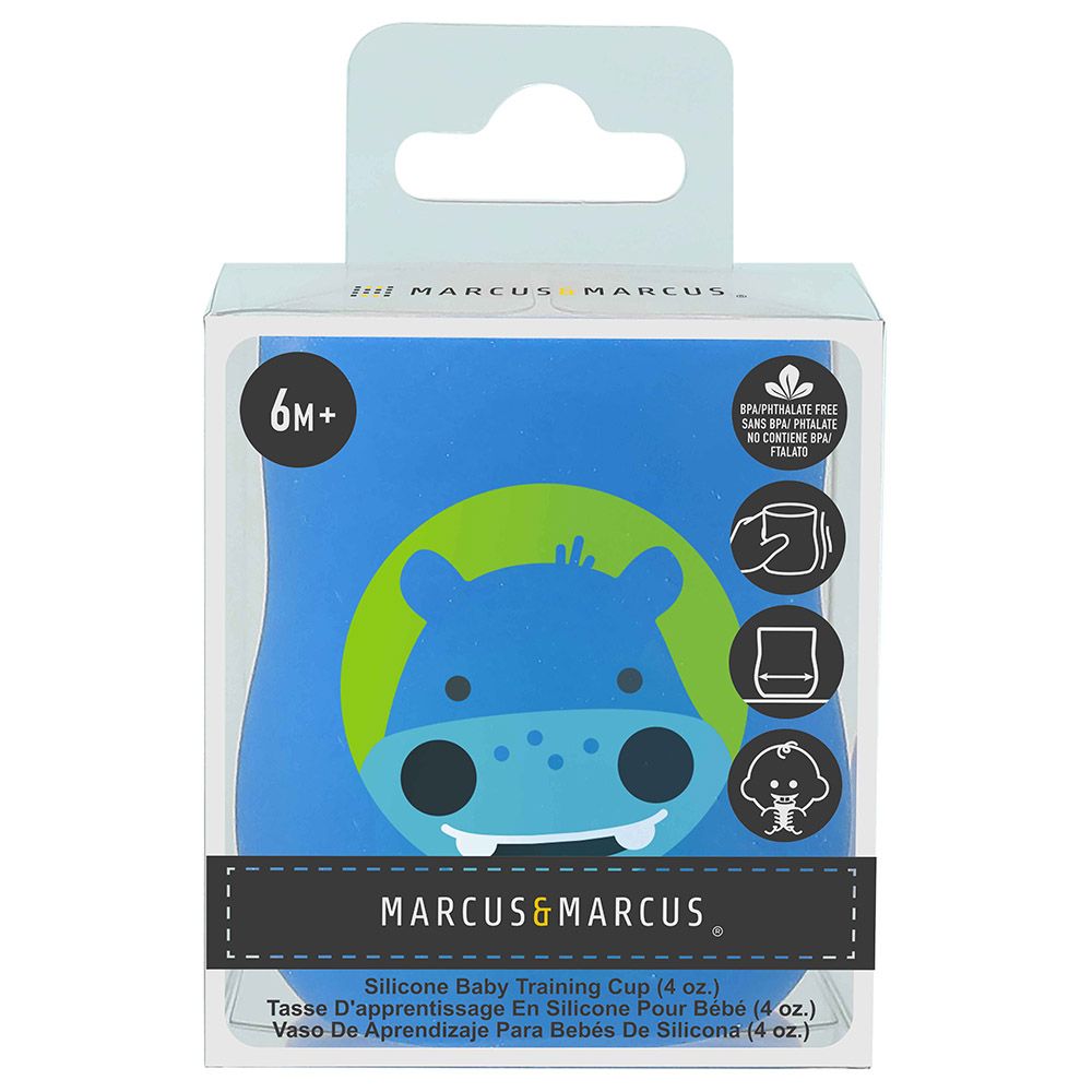 Marcus & Marcus - Silicone Baby Training Cup- 120ml - Lucas