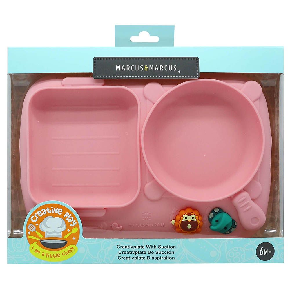 Marcus & Marcus - Silicone Creativplate With Suction - Pink