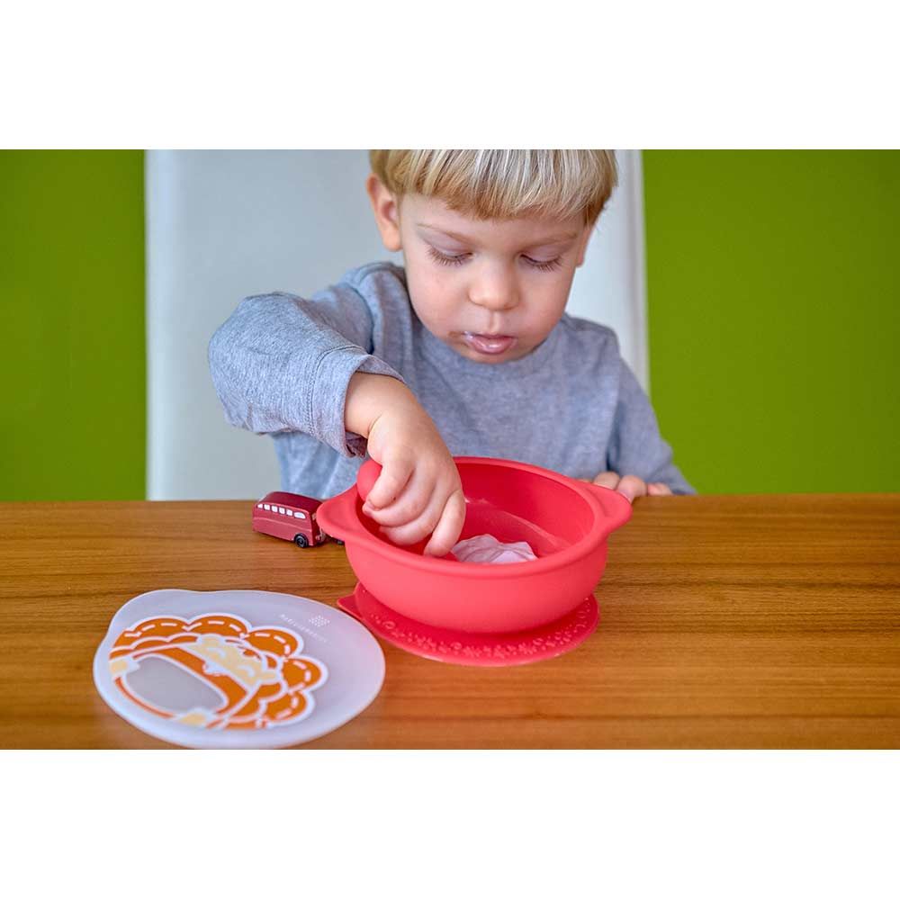 Marcus & Marcus - Silicone Suction Bowl With Lid - Marcus