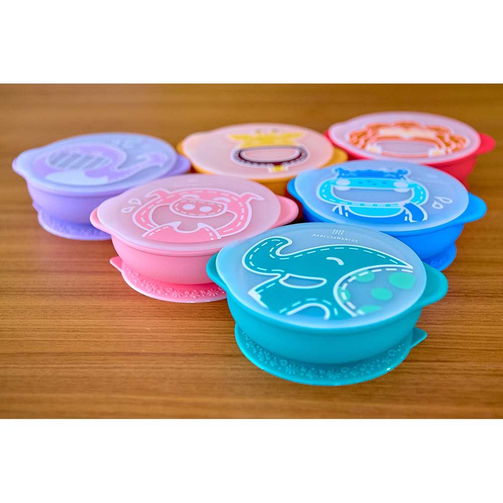 Marcus & Marcus - Silicone Suction Bowl With Lid - Marcus