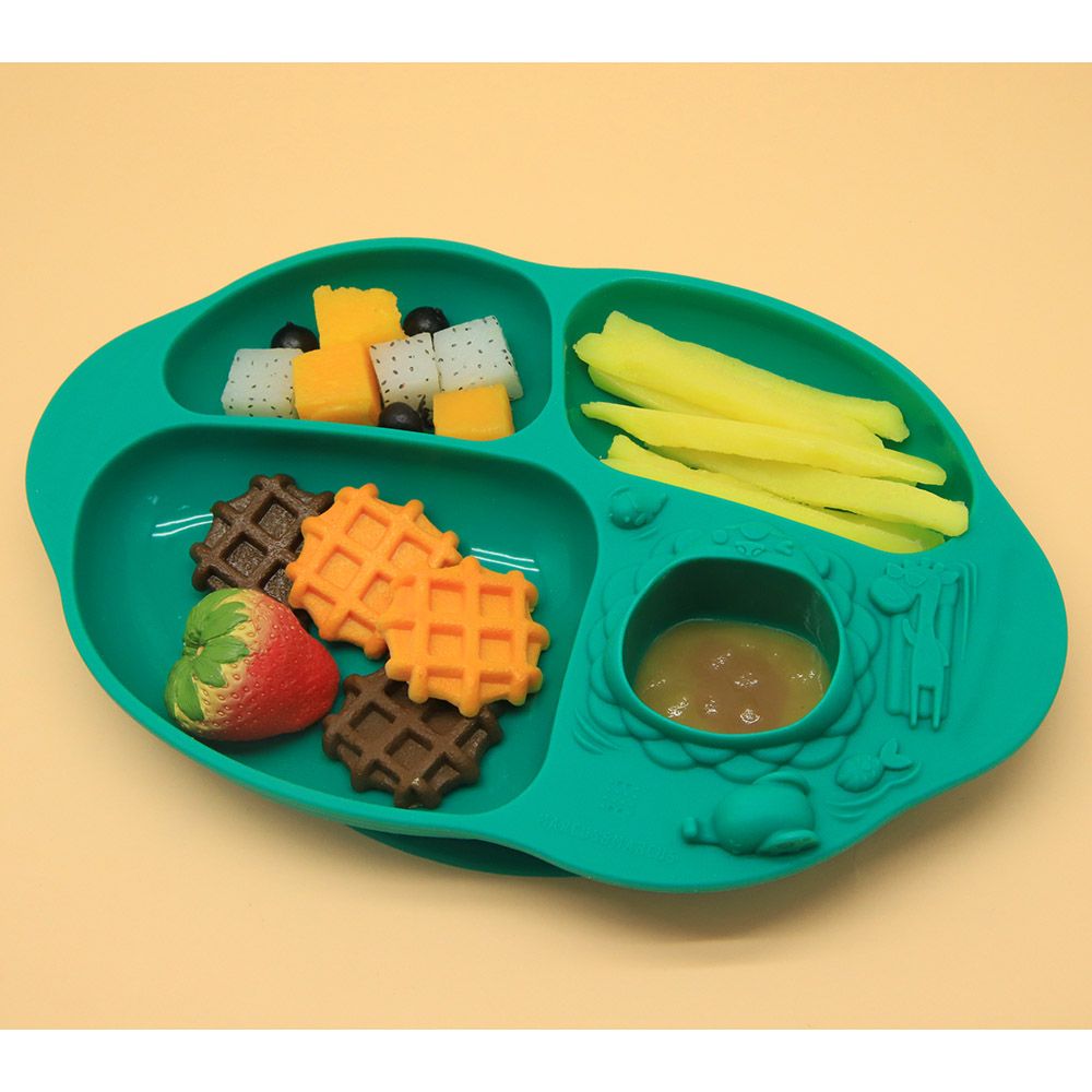 Marcus & Marcus - Silicone Yummy Dips Suction Divided Plate - Ollie