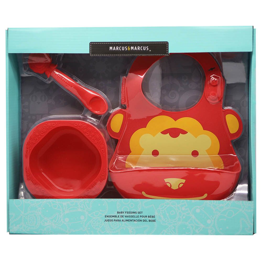 Marcus & Marcus - Silicone Baby Feeding Gift Set - Marcus