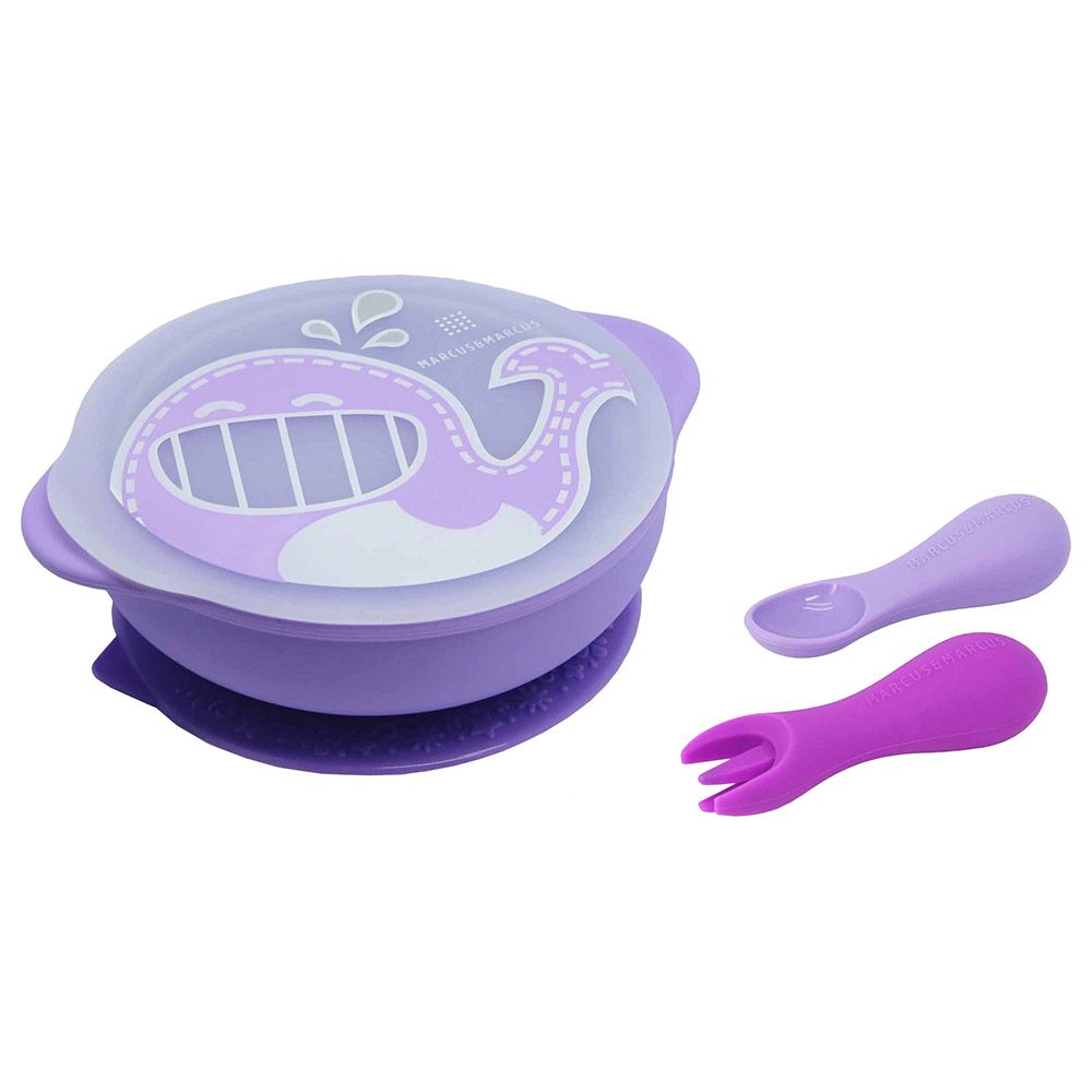 Marcus & Marcus - Silicone Toddler First Self Feeding Gift Set - Willo