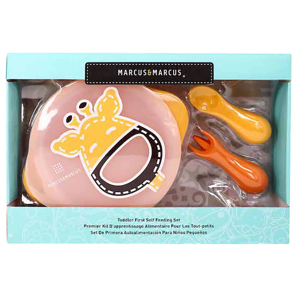 Marcus & Marcus - Silicone Toddler First Self Feeding Gift Set - Lola