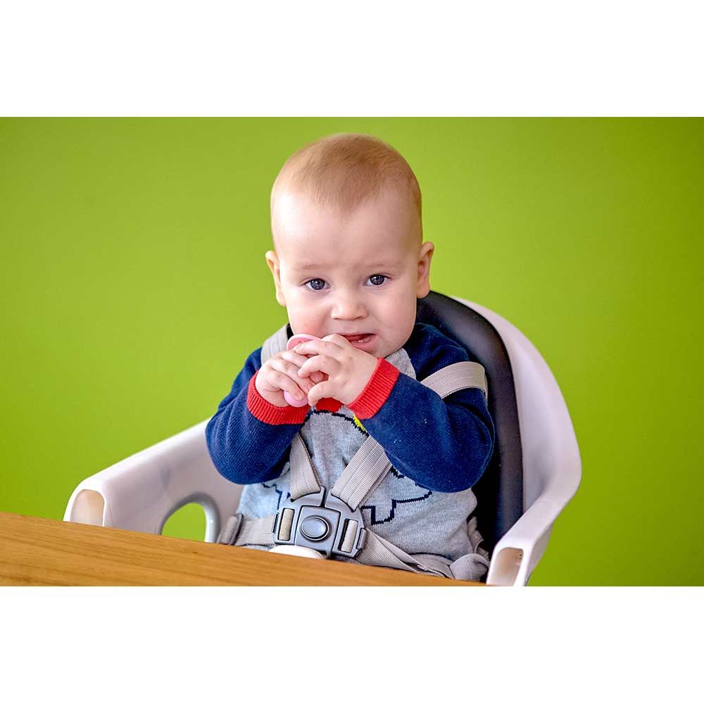 Marcus & Marcus Silicone Palm Grasp Toddler Training with Nylon Bristles Pink Toothbrush