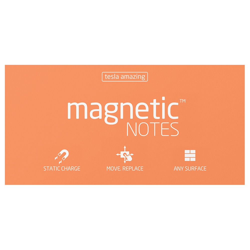 Magnetic Notes - Magnetic Sticky Notes With Static Charge Large Peach