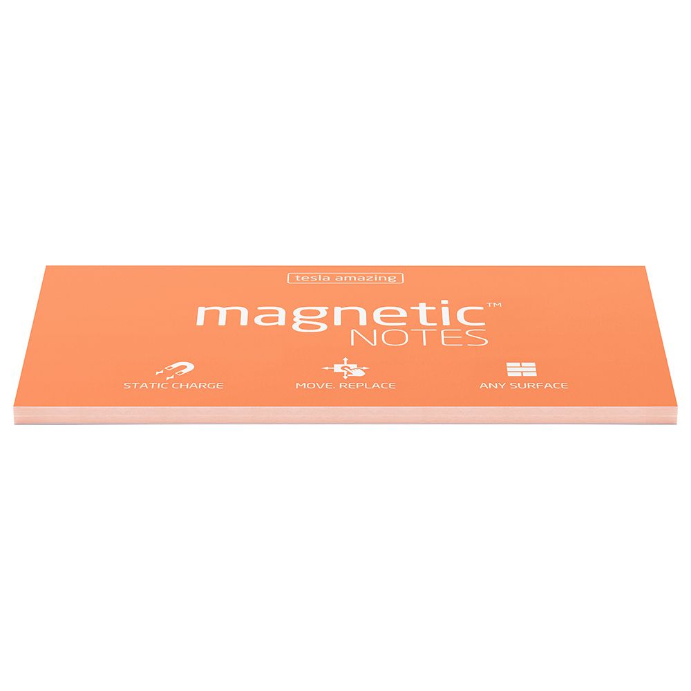 Magnetic Notes - Magnetic Sticky Notes With Static Charge Large Peach