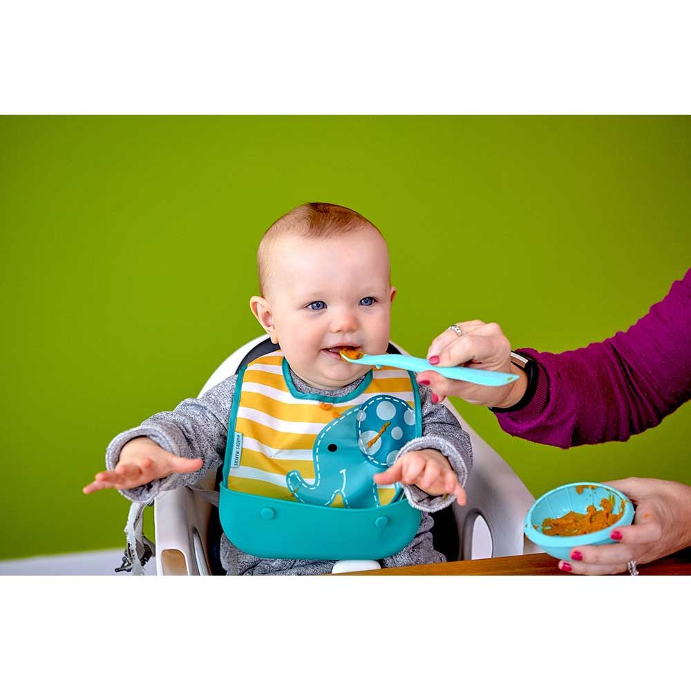 Marcus & Marcus - Silicone Food Masher Spoon & Bowl Set- Blue