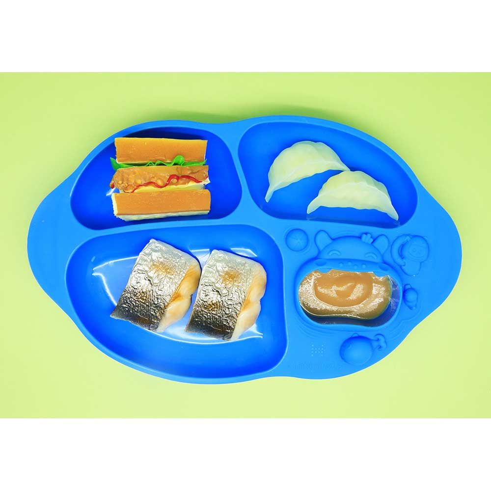 Marcus & Marcus - Silicone Yummy Dips Suction Divided Plate- Lucas