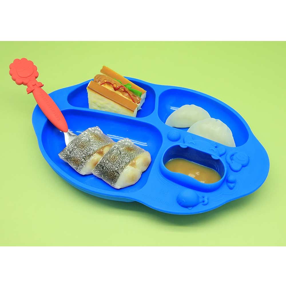 Marcus & Marcus - Silicone Yummy Dips Suction Divided Plate- Lucas