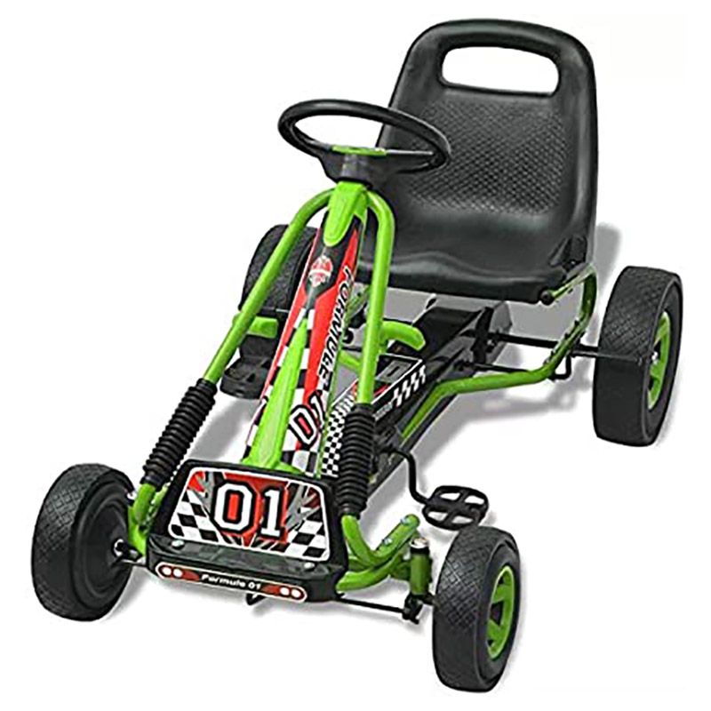 Amsham - Go Kart Kids Ride On Pedal Car - Green