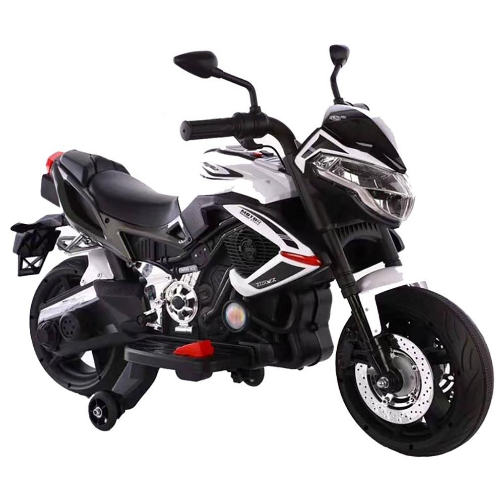 Amsham - 12V Ride On Motor Bike - White