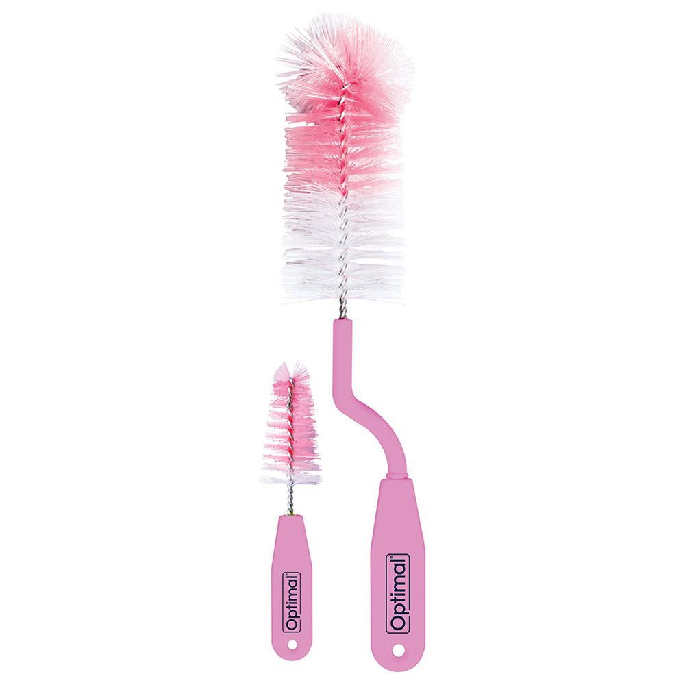 Optimal - Rotary Bottle & Nipple Brush - Pink