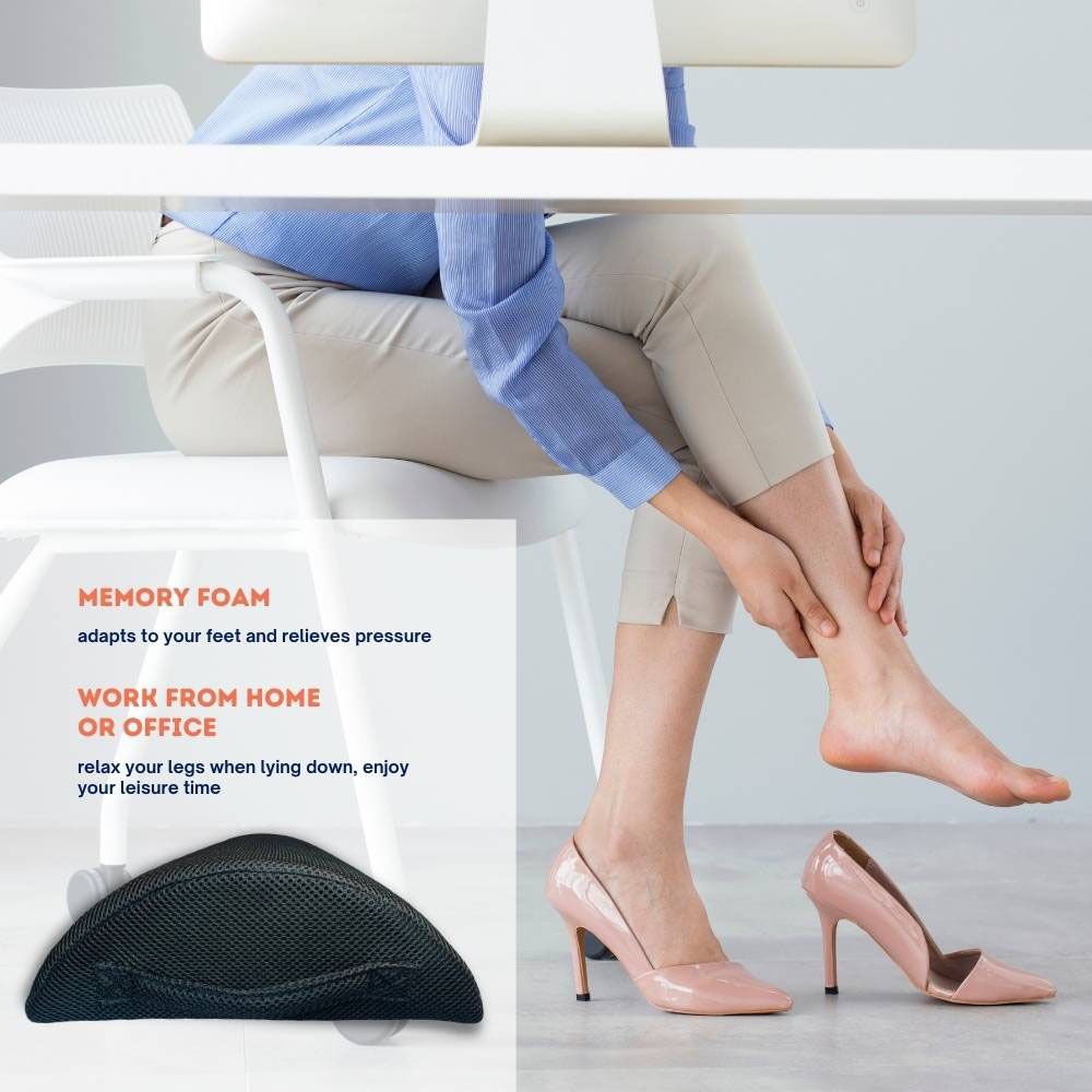 FlexOn - Memory Foam Foot Rest For Under Desk