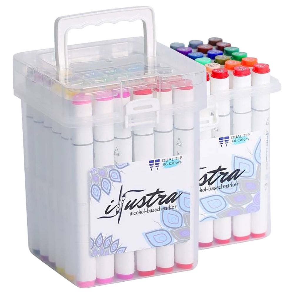 ILLUSTRA - Alcohol-Based Artist Drawing Marker Set 36Pcs