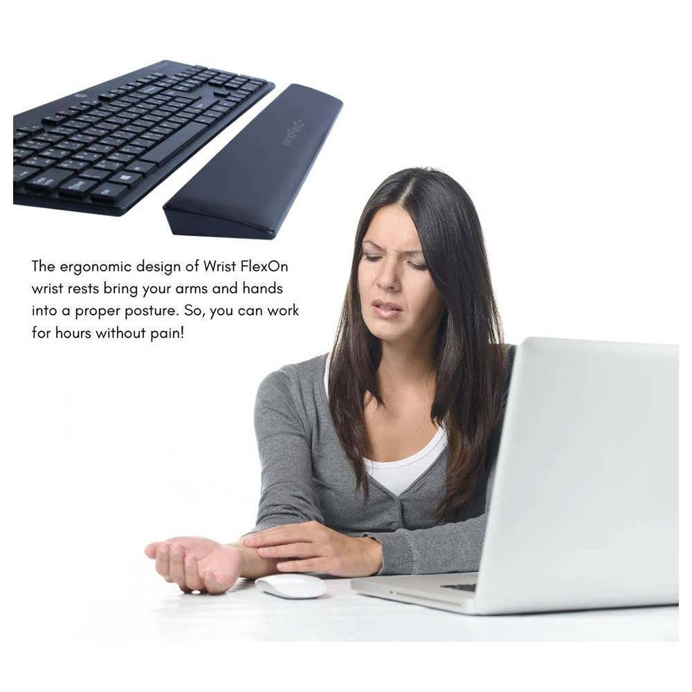 FlexOn - Computer Keyboard & Mouse Wrist Rest Cushion