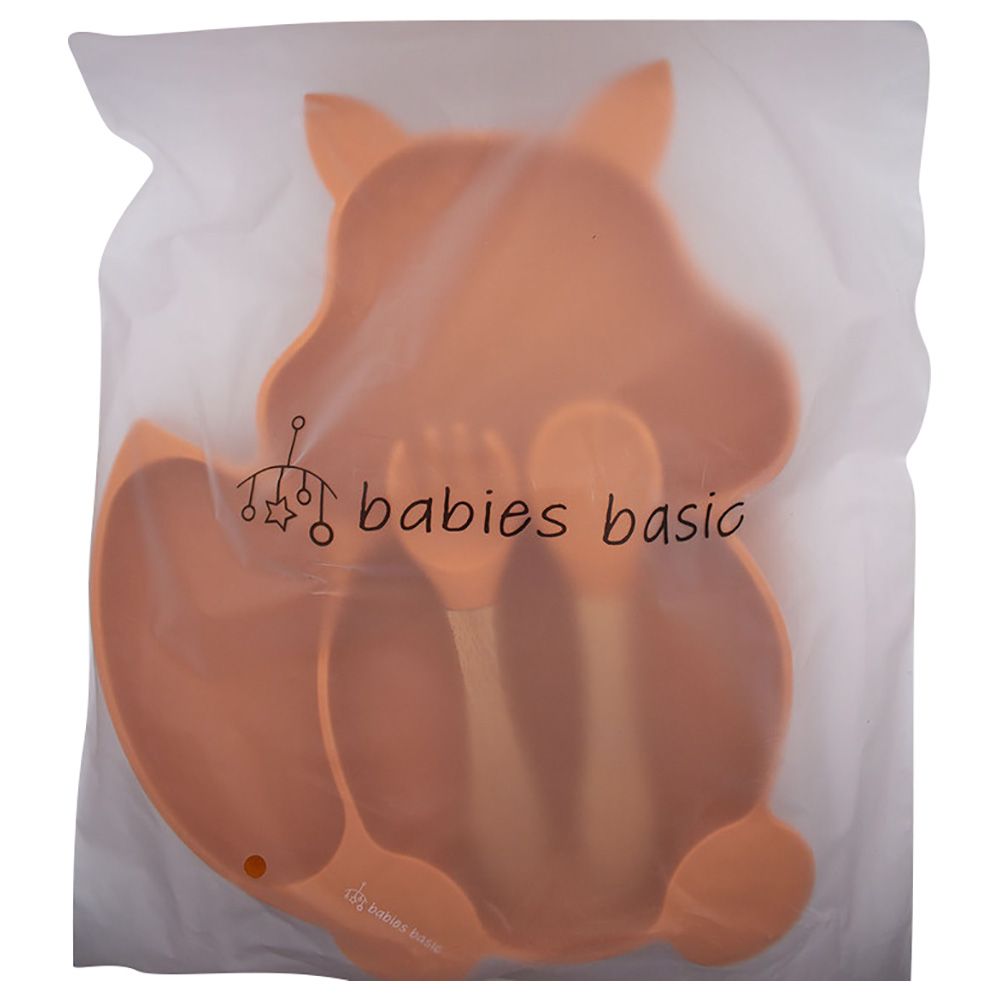 Babies Basic - Squirrel Feeding Set - 3pcs - Brown