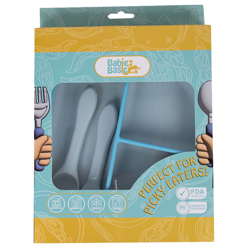 Babies Basic - Feeding Set - 3pcs - Blue