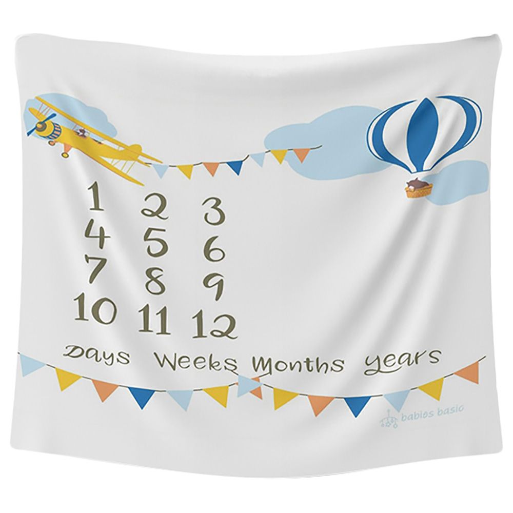 Babies Basic - Customizable Milestone Blanket - Airplane