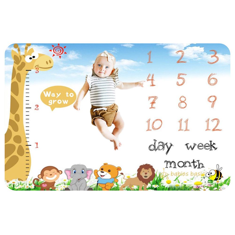 Babies Basic - Customizable Milestone Blanket - Giraffe