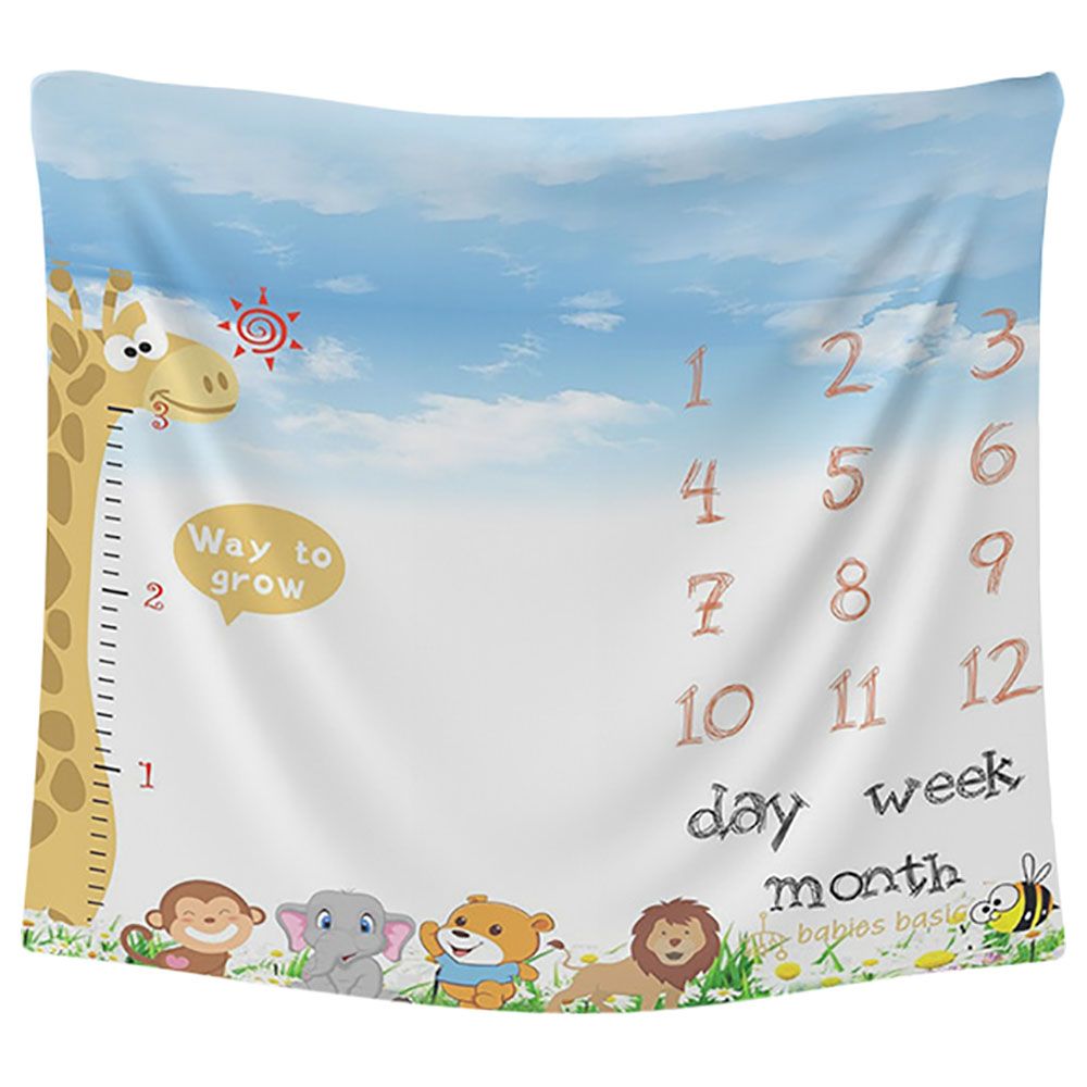 Babies Basic - Customizable Milestone Blanket - Giraffe