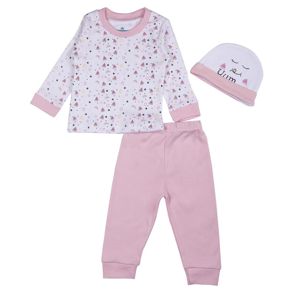 Babies Basic - 7pc-Set - Unisex 100% Cotton Gift Box - Pink