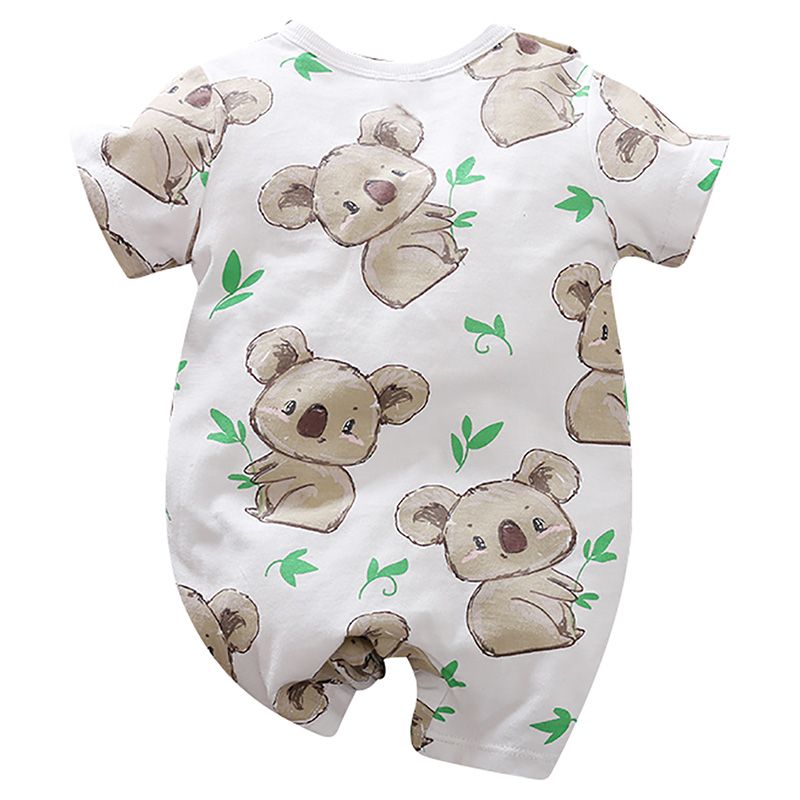 Sugar Rush - Koala Bear Printed Romper - White