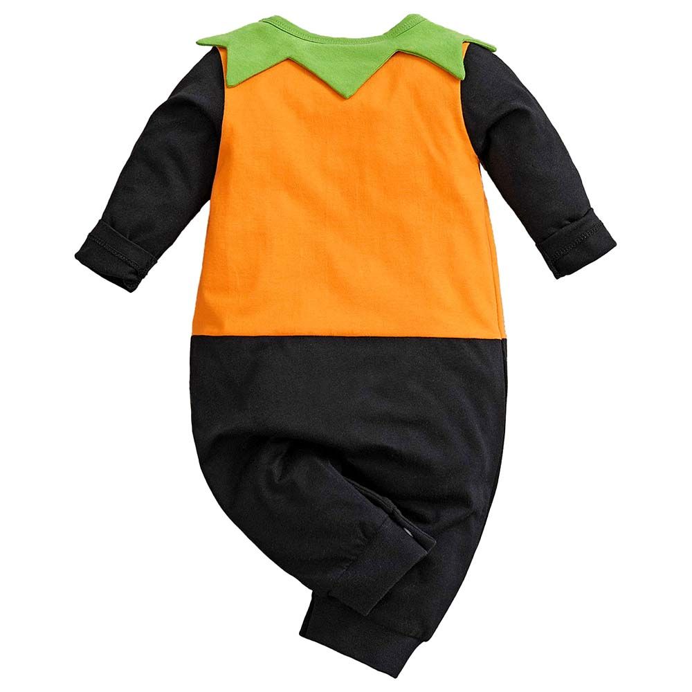 Sugar Rush - Halloween Round Neck Full Sleeves Jumpsuit - Orange