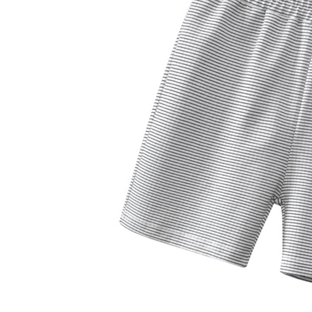 Sugar Rush - Striped Regular Shorts - Grey