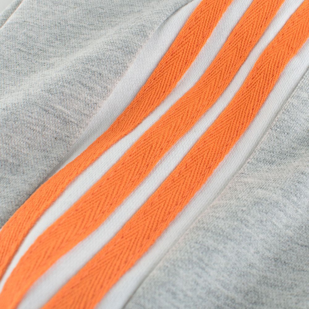 Sugar Rush - Colorblocked Striped Track Pants - Grey