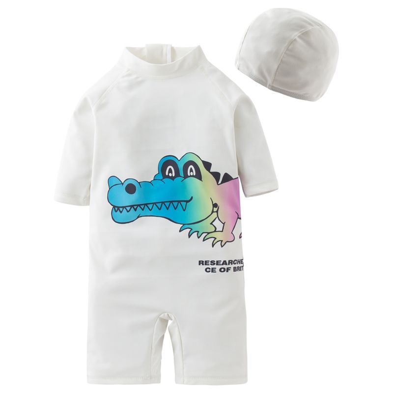 Sugar Rush - Croc Researchers Swimwear - White_18m-6y