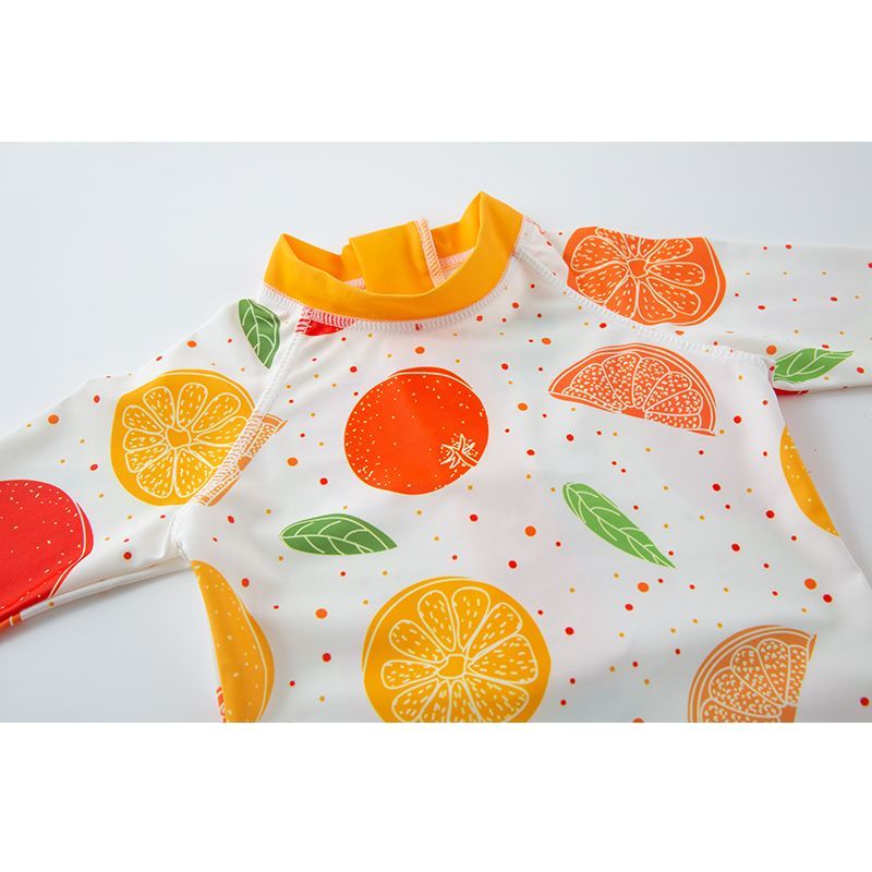 Sugar Rush - Animated Fruity Orange Swimwear - White