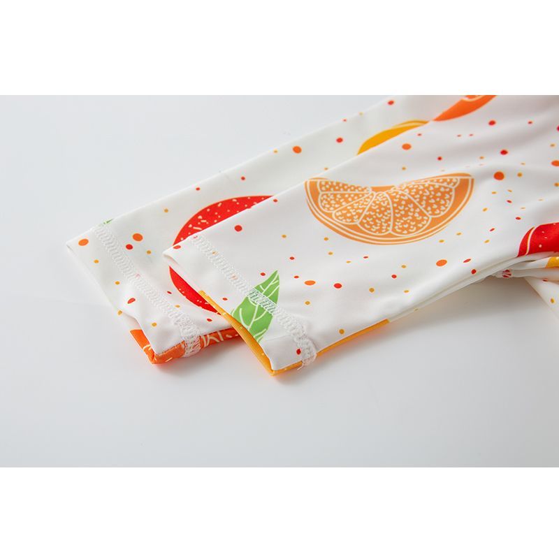 Sugar Rush - Animated Fruity Orange Swimwear - White