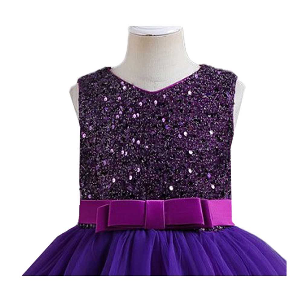 Sugar Rush - Embellished V-Neck Party Dress - Purple