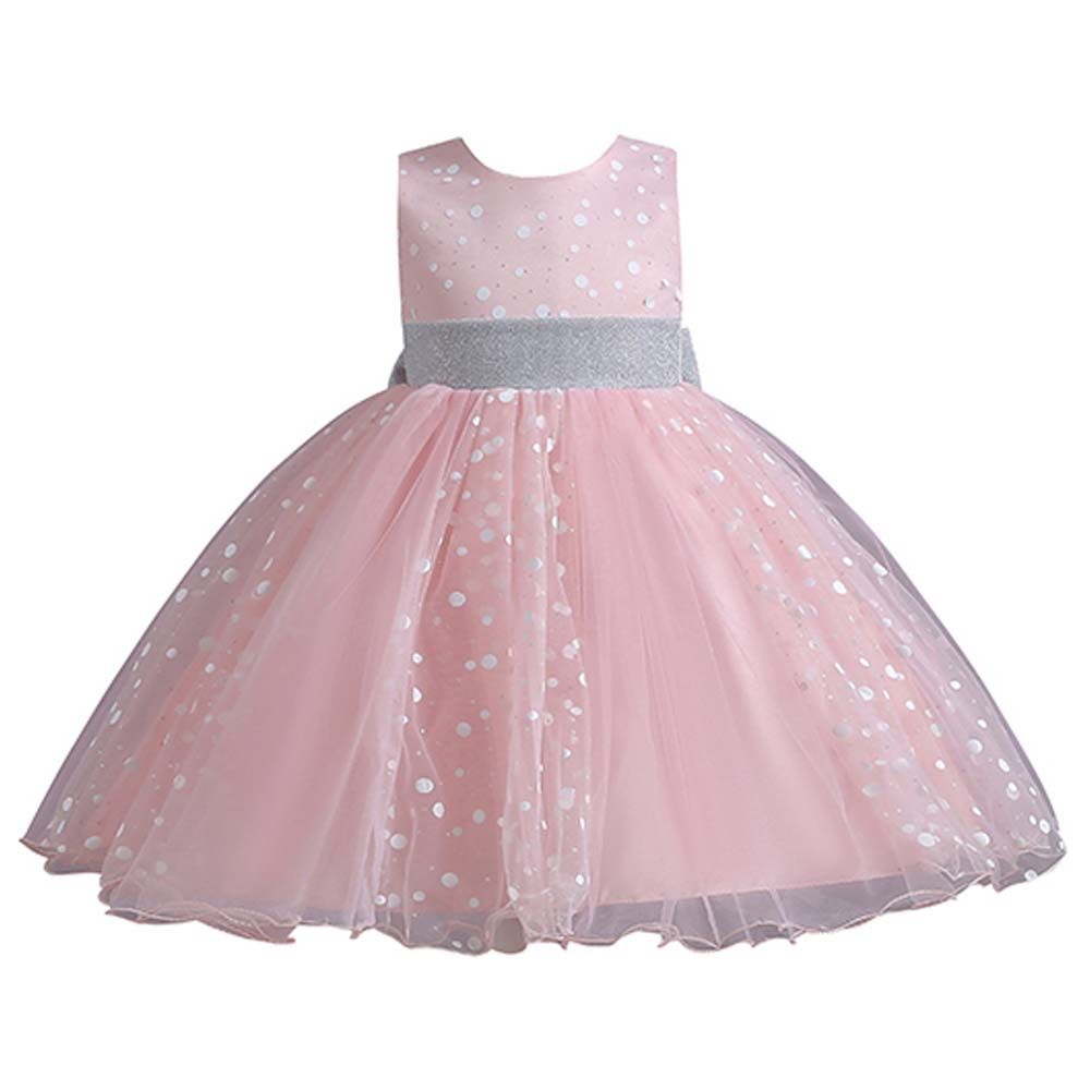 Sugar Rush - Polka Dot Sleeveless Party Dress - Pink